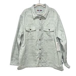 Urban Outfitters Button Down Shacket XL Mint Oversized